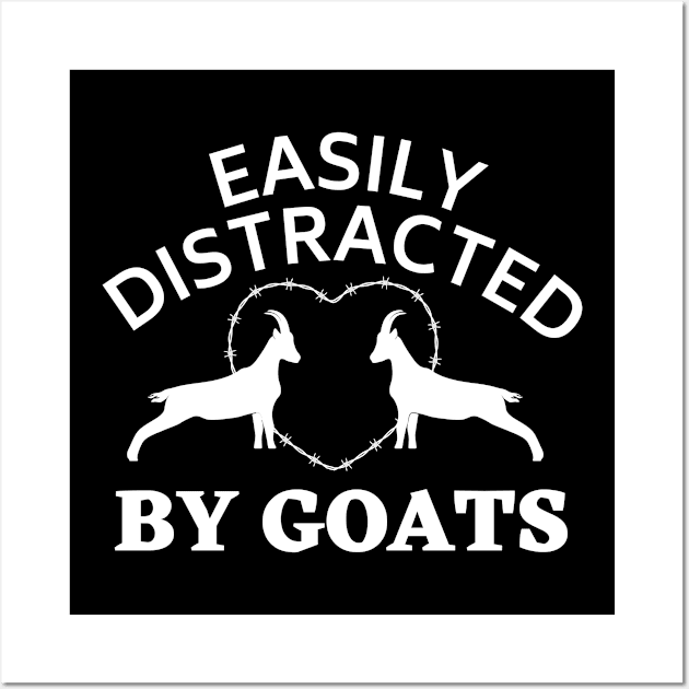 Easily Distracted By Goats Wall Art by Ranawat Shop